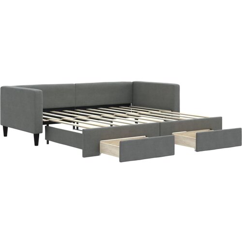 VidaXL Izvlečna dnevna postelja s predali brez vzmetnice 100x190 cm, (22053855) Slike
