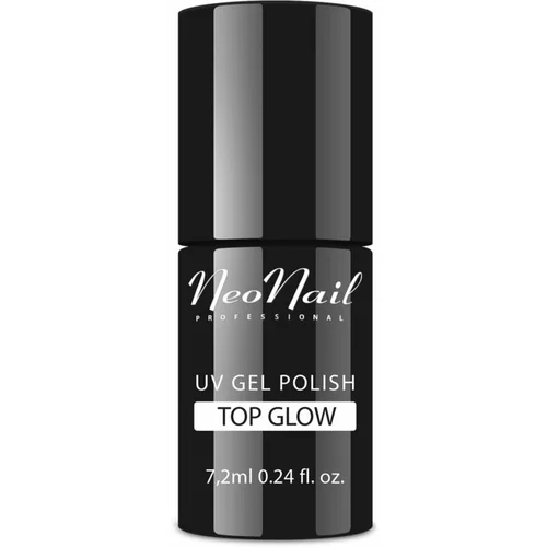 NeoNail Top završni gel lak za nokte nijansa Glow Silver 7,2 ml