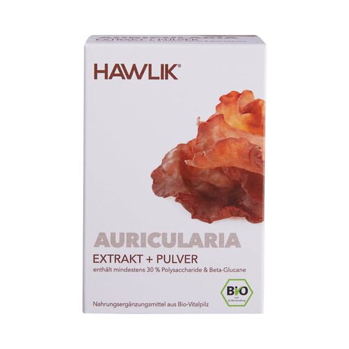Hawlik auricularia ekstrakt + Auricularia v prahu - organske kapsule - 120 kaps. Cene