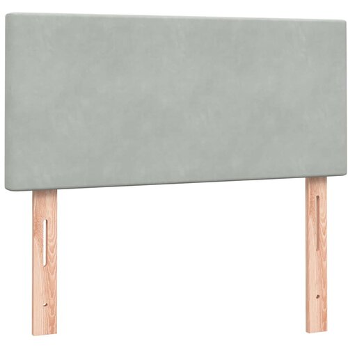 Box Spring krevet s madracem svijetlo sivi 80x220 cm samt Slike