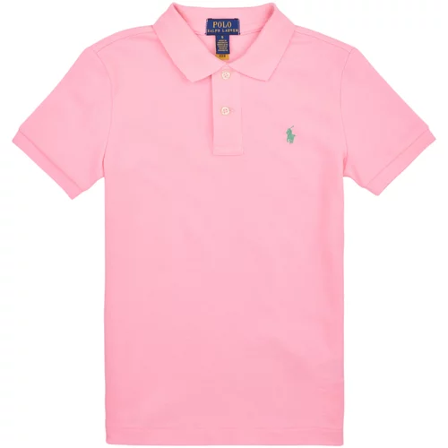 Polo Ralph Lauren Polo majice kratki rokavi SLIM POLO-TOPS-KNIT Rožnata