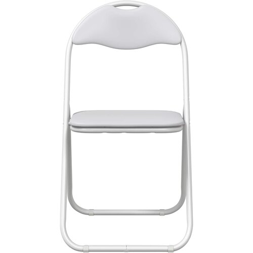  Sklopiva stolica 8 pcs Bijeli 48 x 43,5 x 81 cm Lažna koža Slike