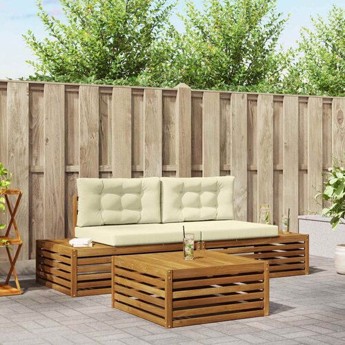  Set vanjskih sofa s jastukom 3 Komad Prirodna i krem Cene