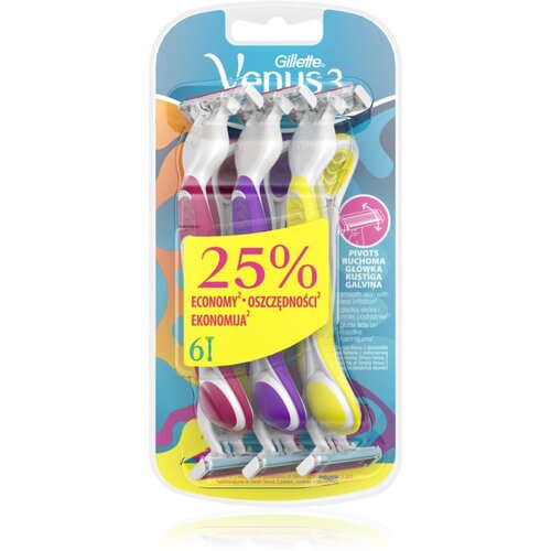 Gillette Venus 3 Plus britvica za jednokratnu uporabu 6 kom Slike