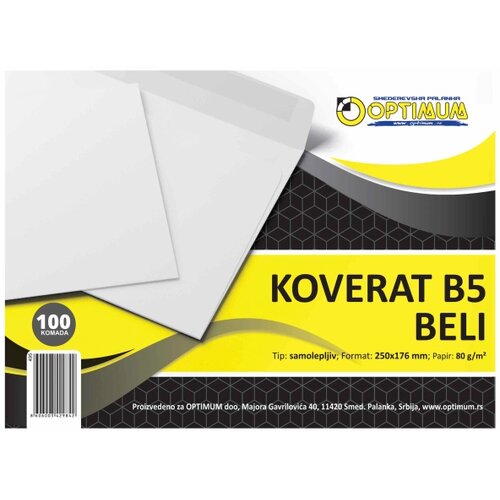 Koverat B5 BELI 1/100 SLEEP SAMOLEPIV *SR Cene
