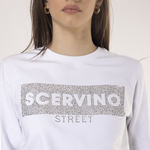 SCERVINO STREET ženski duks sa cirkonima beli Slike