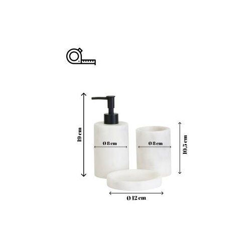 Wallxpert kupatilo set (3 dela) flora white black Slike