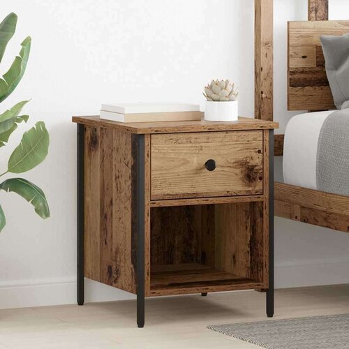  Noćni ormar 2 pcs Staro drvo 40 x 42 x 50 cm Konstruirano drvo Slike