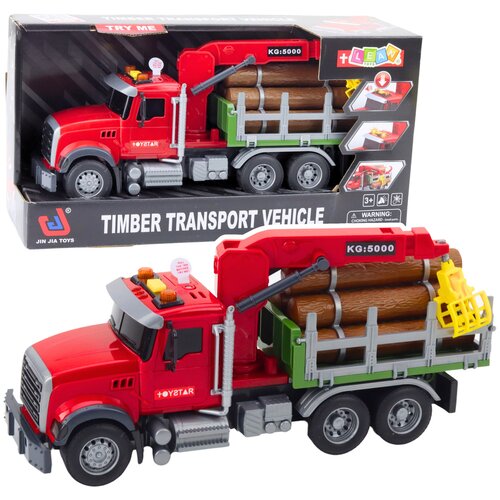  Timber Crane Truck Lights Sounds Red 1:14 Slike