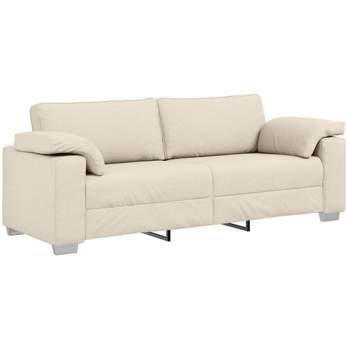 SOFA za 3 osobe Bež 220 cm Platnasta tkanina Slike