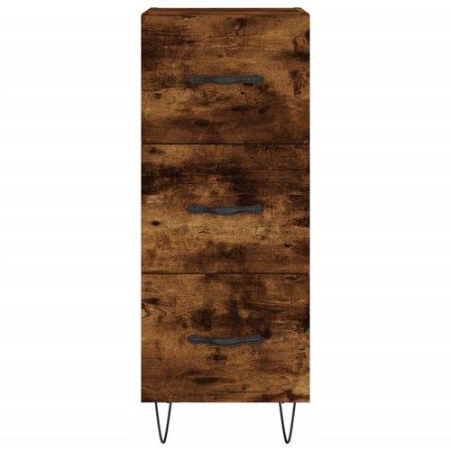  Visoka komoda dimljeni hrast 34,5x34x180cm konstruiranog drva Slike
