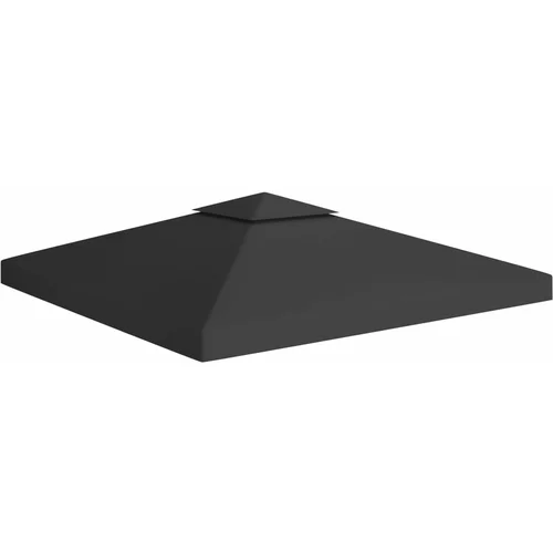 vidaXL Streha za paviljon 2-delna 310 g/m² 3x3 m črna, (20580609)