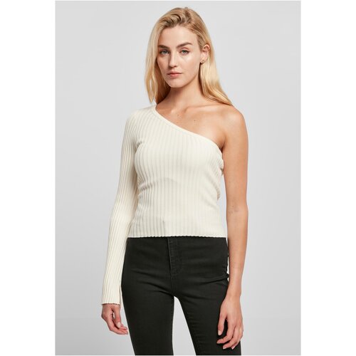 UC Ladies Ladies Short Rib Knit One Sleeve Sweater whitesand Slike
