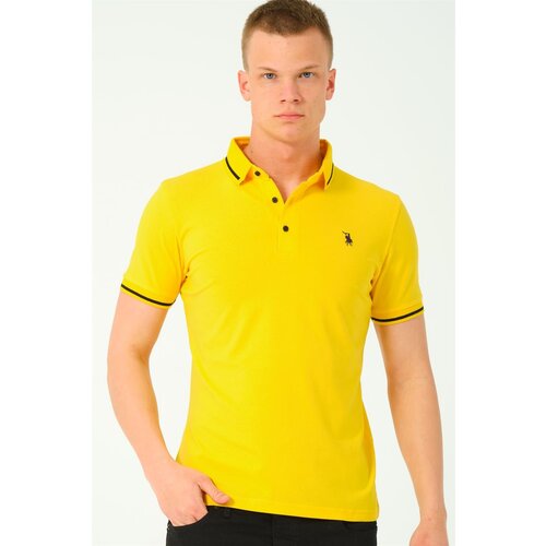 Dewberry T8586 MEN'S POLO NECK T-SHIRT-YELLOW-2 Cijene
