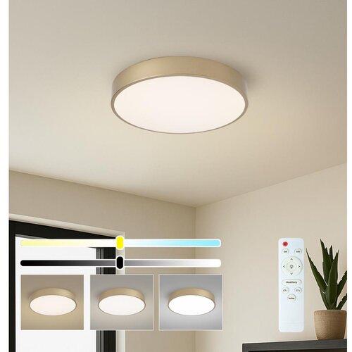 Brilagi prigu&amp;scaron;iva LED plafonska svetiljka POOL LED/48W/230V prečnik 40 cm zlatna + daljinski upravljač Slike