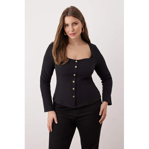 Trendyol Ženska bluza Tbbaw26Af00046, Crna Cene