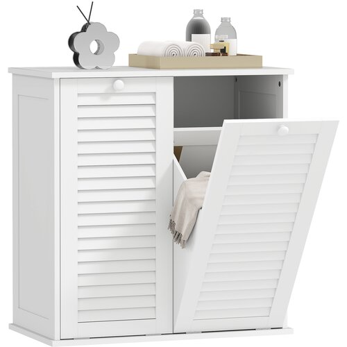 HOMCOM Omara za perilo MDF 70D x 38&Scaron; x 73V cm Bela, (5000279373) Cene