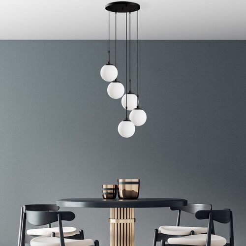 Opviq Luster Orbıtal-15-14016, 40x40x115cm, IP20, Crno-beli Slike