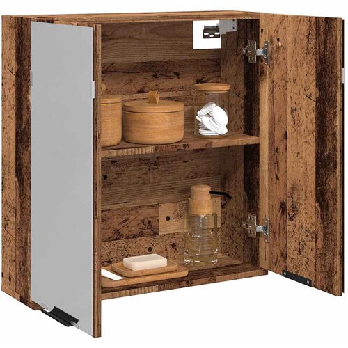 vidaXL Kupaonski ormarić s ogledalom staro drvo 64x20x66,5 cm Cijene