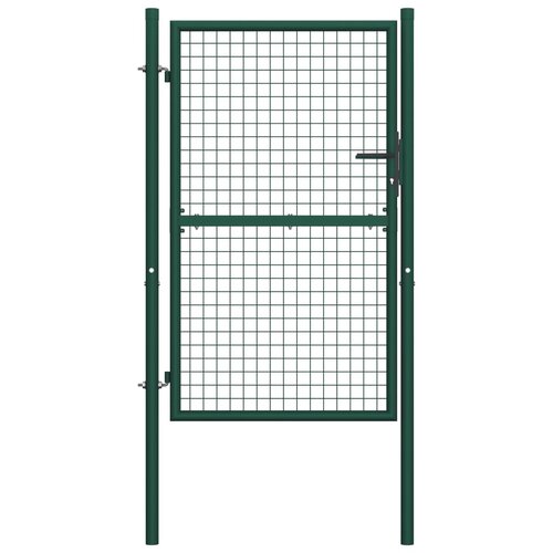 vidaXL Vrata za ograjo iz jekla 100x200 cm zelena Cene