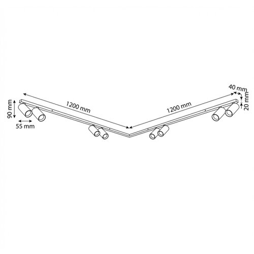 Brilagi Spot svetlo SELE LONG 8xGU10/30W/230V bež Slike