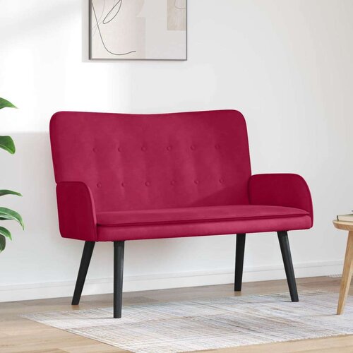  Kauč za dvoje boja crnog vina 115 x 61 x 87 cm Bar&scaron;un Cijene