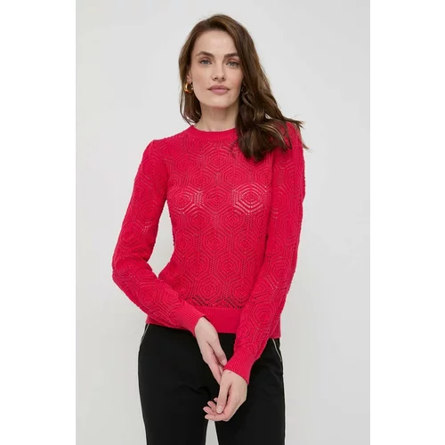 Morgan Bombažen pulover rdeča barva