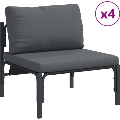 vidaXL Vrtna sedežna garnitura 12 pcs Antracitna Jeklo Cene