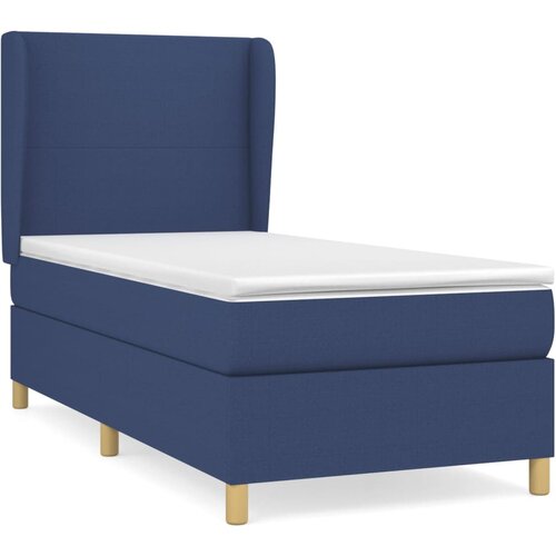 Maison Chic Box spring postelja - Vzmetna postelja z vzmetnico modra 90x190 cm blago SL19853, (21880755) Slike