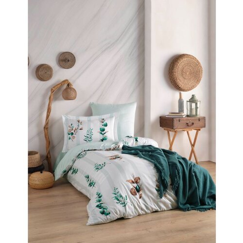  vicanze - green greenwhite satin single xxl quilt cover set (de) Cene