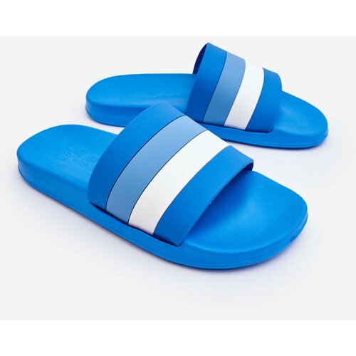 Kesi Men's striped slippers Blue Vision Cene
