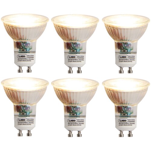 LUEDD Set 6 zatemnjenih LED sijalk GU10 6W 450 lm 2700K Cene