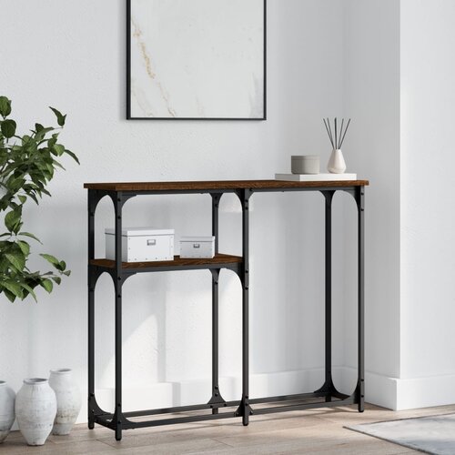  Konzolni stol boja hrasta 90 x 22,5 x 75 cm konstruirano drvo Cijene