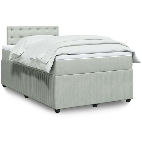 Box spring krevet s madracem svjetlosivi 120x200 cm baršunasti Cijene