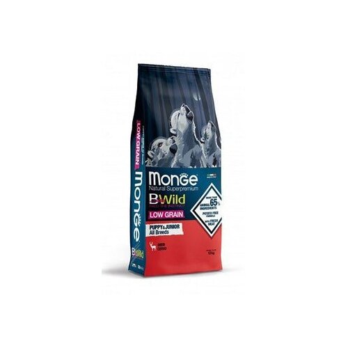 Monge BWild hrana za &amp;scaron;tence - PUPPY sve rase - low grain - jelen - 12kg Slike
