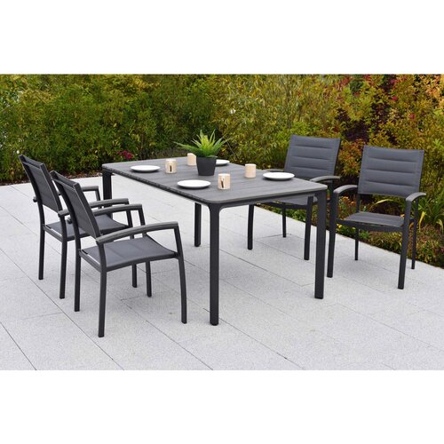 Gardenson VRTNA GARNITURA PISA aluminij barve grafita, siva Cene