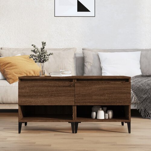 vidaXL Bočni stolići 2 kom Smeđi hrasta 50x46x50 cm konstruirano drvo Cijene