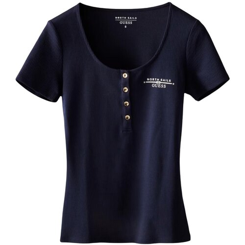 Guess Majice s kratkimi rokavi XNS SERAFINO SL W6GP01 K2658 Modra Slike
