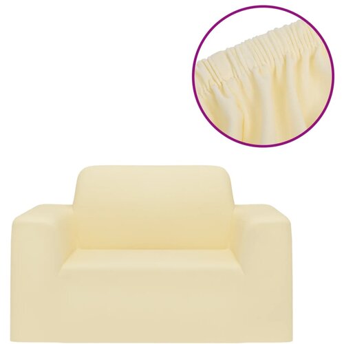 Maison Chic Prevleka za zunanjo pohi&amp;scaron;tvo - Raztegljiva prevleka za kavč krem poliester jersey, (21795628) Slike