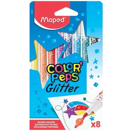 Maped Flomastri Color&apos;peps Glitter, 8 kosov
