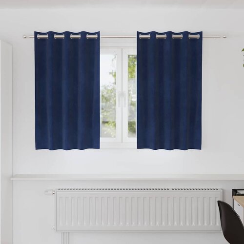  Zavjese za zamračivanje 2 pcs Tamno plava 140 x 140 cm Baršun Cene