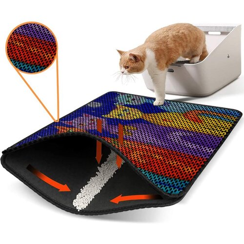 WALLXPERT Nrszn0121 multicolor cat litter mat Cene