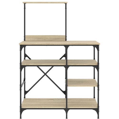  Pekarski stalak boje hrasta 90 x 40 x 132 cm od drva i metala Slike