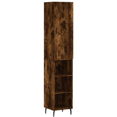 Maison Chic Visoka omara - Komoda - Predalnik dimljeni hrast 34,5x34x180 cm inženirski les, (21719814) Cene