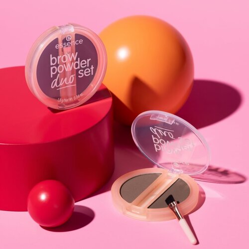 Essence Brow Powder Duo set za obrvi odtenek 03 Dark 1.8 g Slike