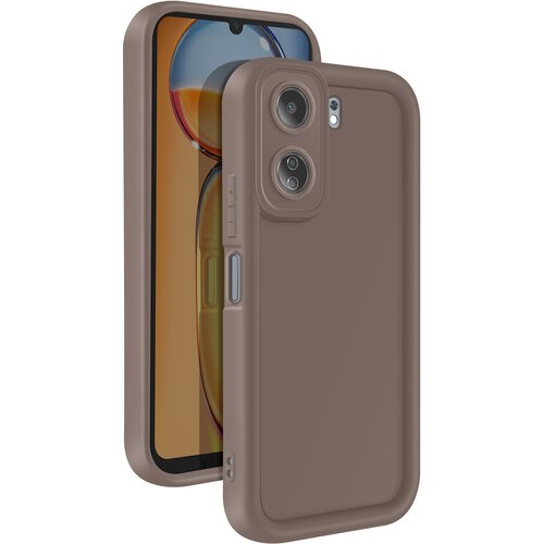  Ohi&scaron;je za Xiaomi Redmi 13C Silikon Mehak dotik Dvignjene meje, Rjava, (5000016352) Cene