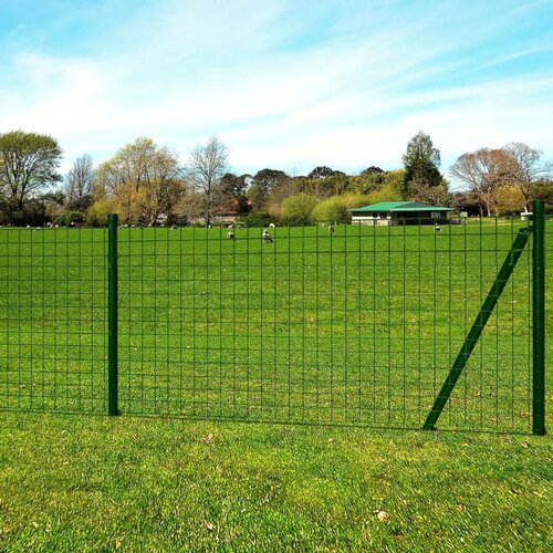 VidaXL Euro ograda čelična 25 x 1,7 m zelena Slike