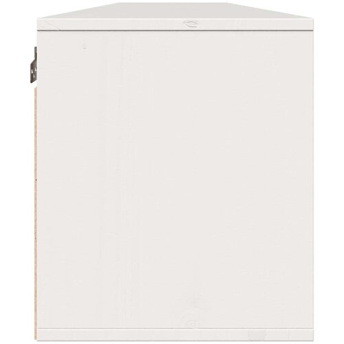 VidaXL Stenska omarica 2 kosa bela 100x30x35 cm trdna borovina Slike
