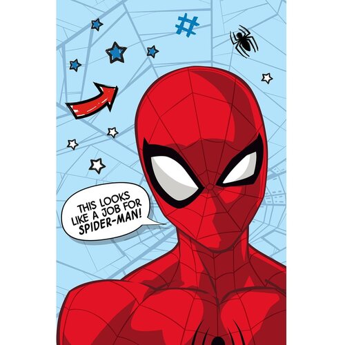 Jerry Fabrics Crveno-plava deka za bebe od mikropli&amp;scaron;a 100x150 cm Spiderman &amp;ndash; Slike