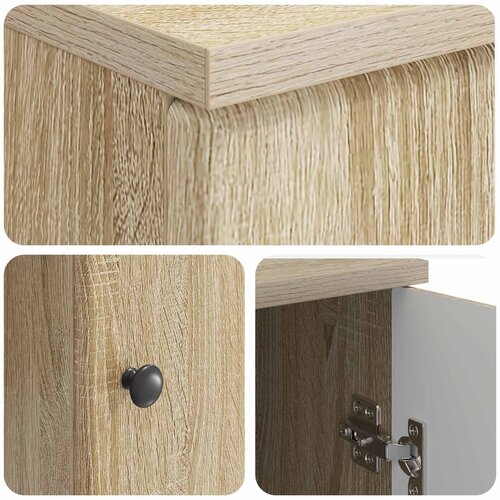  Stol Hrast sonoma 142,5 x 50 x 75 cm Konstruirano drvo Slike